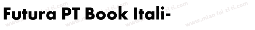 Futura PT Book Itali字体转换